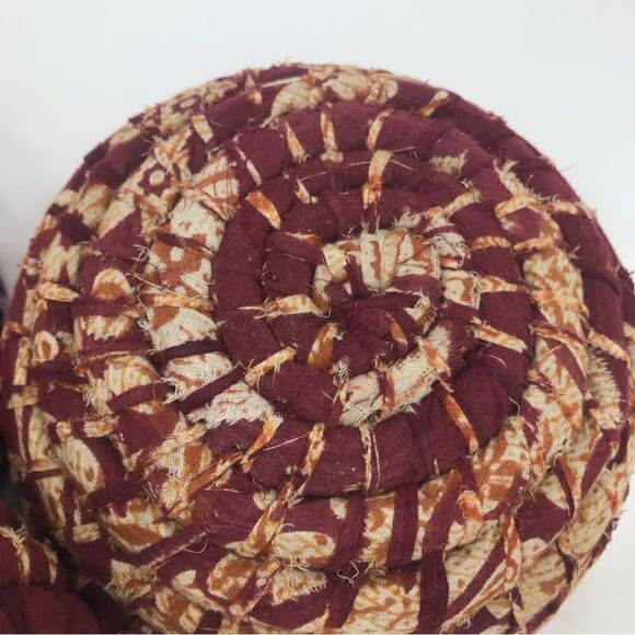 SERRY Set of 3 Chandi Colorful Recycled Sari Sustainable Woven Basket Set NEW - Picture 12 of 16